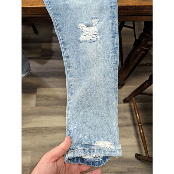 VERVET Blue Distressed Ripped Stretch Jeans Women's Size 26 - Picture 4 of 6